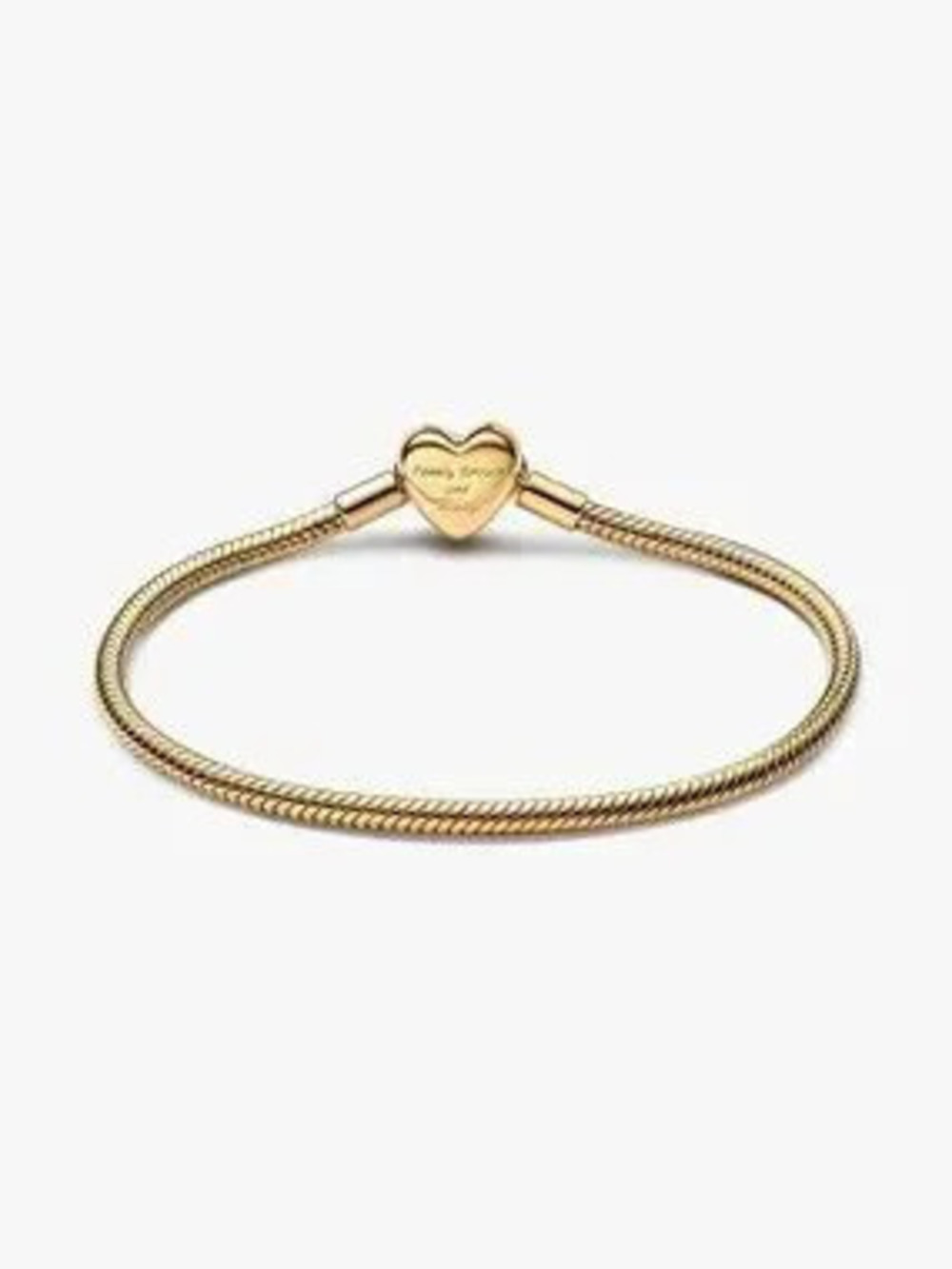 Pandora Sparkling Infinity Heart Clasp Snake Chain Bracelet
